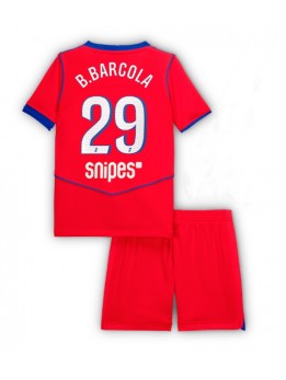 Paris Saint-Germain Bradley Barcola #29 Replika Tredje Kläder Barn 2025-26 Kortärmad (+ byxor)